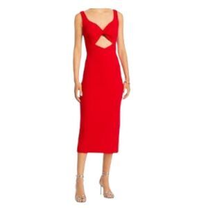 Aqua Bloomingdale's Scuba Dress in Red 8 NWT